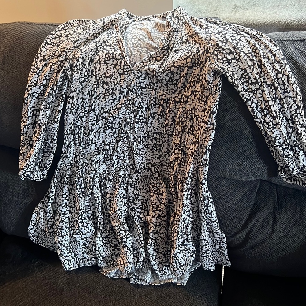 Zara black and white dress